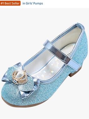 Stelle Girls Dress Play Sparkly Elsa Shoes Size 10
